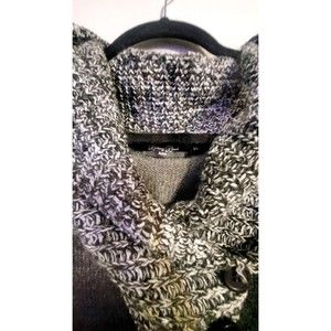 Brittany Black Petite Womens Knit Sweater Brown Ribbed Button V Neck New PS Soft